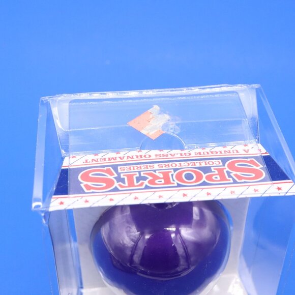 Vintage LSU Football Mike the Tiger Glass Christmas Ornament Made in USA NOS d - Picture 3 of 4